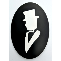 Lady eller Gentleman toilet skilt - Old style