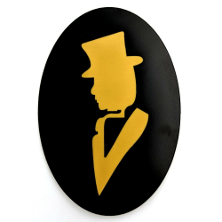 Lady eller Gentleman toilet skilt - Old style