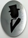 Gentleman - Stål look med sort symbol