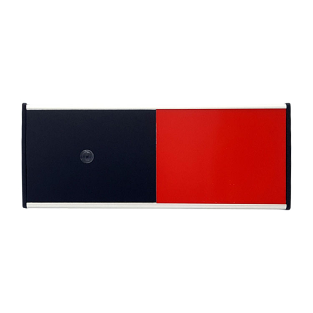 Ledig optaget skilt 62x155 mm i aluminium med r�d og gr�n visning