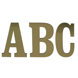 Antik husbogstav i messing-look akryl 10-30 cm