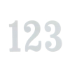 Hvid MINI husnummer i hvid akryl 2&ndash;8 cm