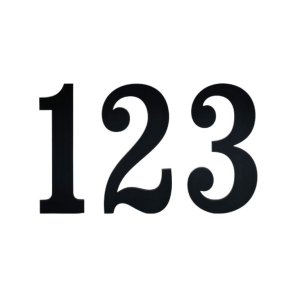 Mat sort MINI husnummer i mat sort akryl 2&ndash;8 cm