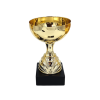 Guldbue guldpokal til 2. plads uden l�g, 16,5 cm h�j, med sort marmorsokkel