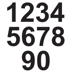 Tal 0-9 til standard husnummer i akryl