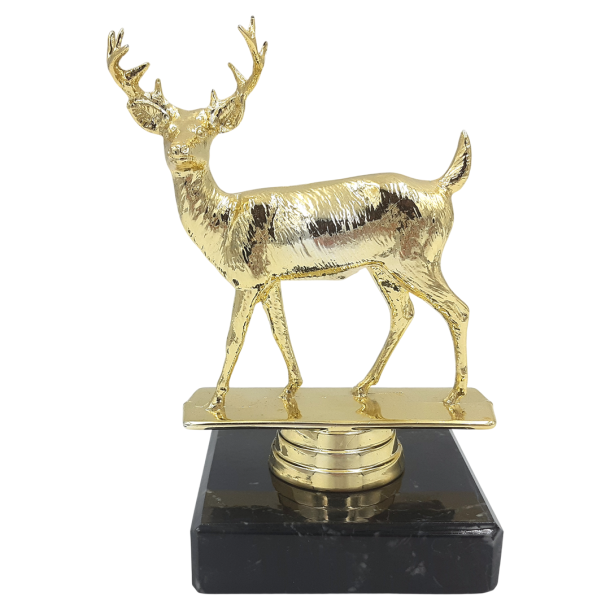 Jagt statuette i guld
