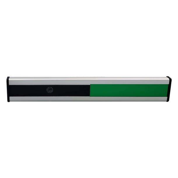 M�deskilt med skyder og r�d gr�n indikator til m�delokale