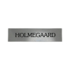 lille navneskilt i st�l-look 30x120 mm til postkasse
