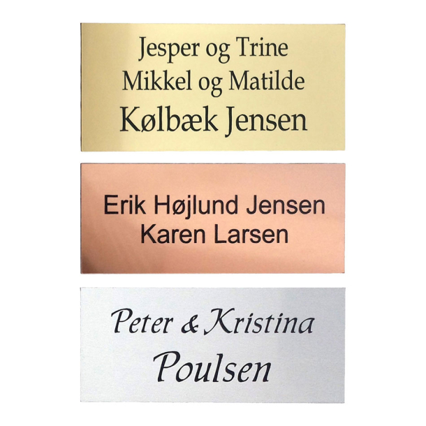 Metal-look skilte