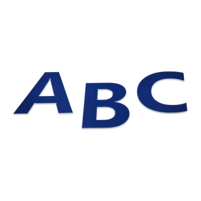 Moderne husbogstav i bl� akryl 10-30 cm