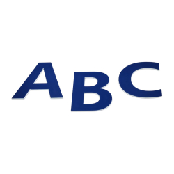 Moderne MINI husbogstav i blaa akryl 2&ndash;8 cm