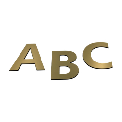 Moderne MINI husbogstav i messing akryl 2&ndash;8 cm