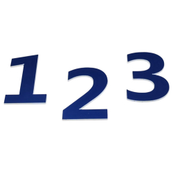 Moderne husnummer i bl� akryl 10-30 cm