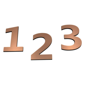 Moderne husnummer i kobber look akryl 10-30 cm