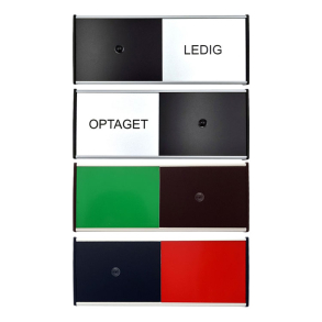 Ledig optaget m�deskilte - 62x155mm