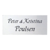 navneskilt i st�l-look 60x150 mm til postkasse eller d�r