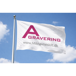 Reklameflag 225x150 cm med logo til flagstang