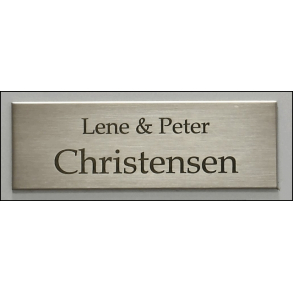 Rustfrit stlskilt, 50 mm x 150 mm