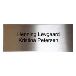 stort rustfrit st�lskilt 100x250 mm med gravering