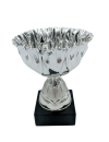 Slv pokal med blgekant 14cm eller 16cm