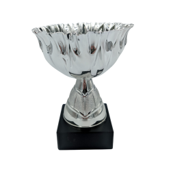 Slv pokal med blgekant 14cm eller 16cm