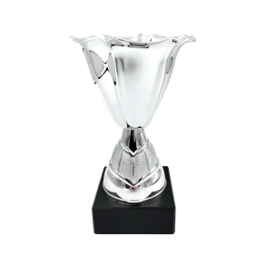 Slv pokal med tulipankant, 17.5 cm