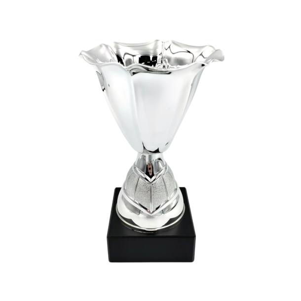 Slv pokal med tulipankant, 17.5 cm