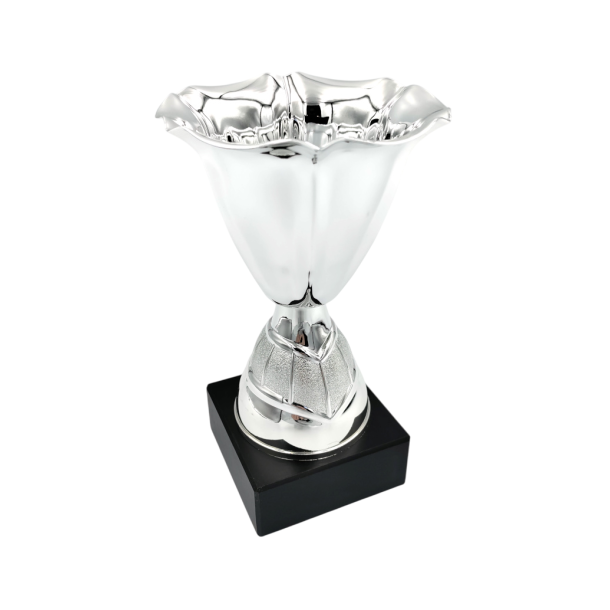 Slv pokal med tulipankant, 17.5 cm