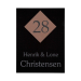 -med diamant husnummer i kobber-look	
