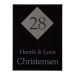 -med diamant husnummer i st&aring;l-look	