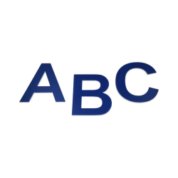 Standard MINI husbogstav i blaa akryl 2&ndash;8 cm