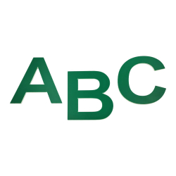 Standard MINI husbogstav i groen akryl 2&ndash;8 cm