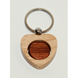 Sjov hjerte nglering i 2 farvet tr, Rosentr og ahorn