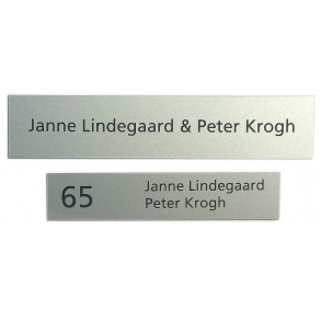 Aluminium look skilt - 3 strrelser