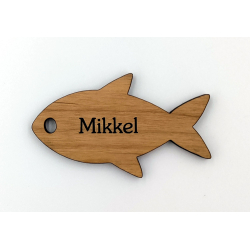 Fiske Trnglering med graveret tekst