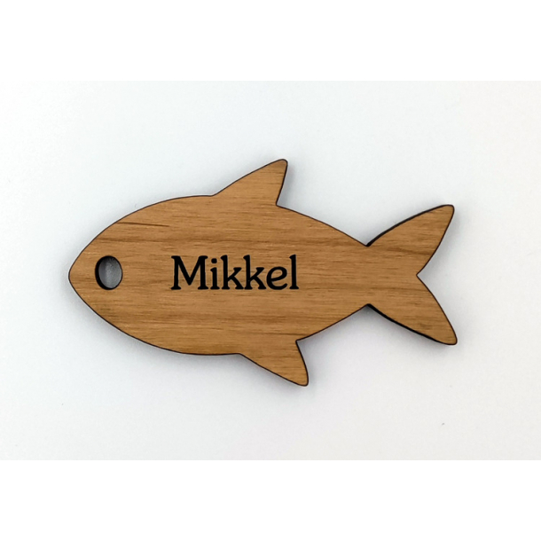 Fiske Trnglering med graveret tekst