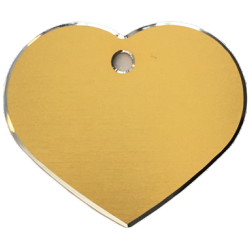 Hundetegn, Hjerte med relief kant, 32x38mm