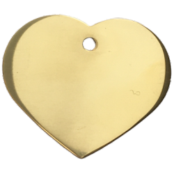 Hundetegn, Hjerte med relief kant, 32x38mm