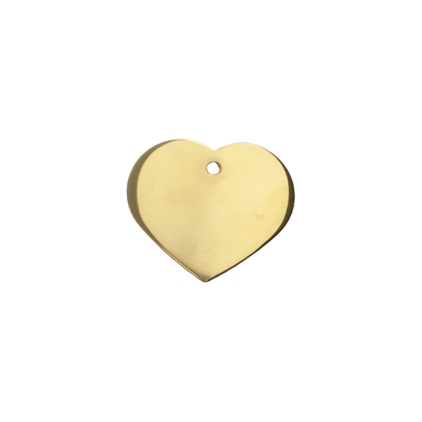 Hundetegn, Hjerte med relief kant, 32x38mm