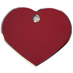 Hundetegn, Hjerte med relief kant, 32x38mm