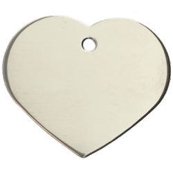 Hundetegn, Hjerte med relief kant, 32x38mm