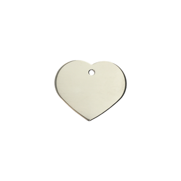 Hundetegn, Hjerte med relief kant, 32x38mm