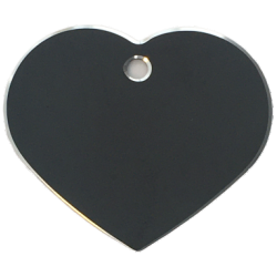Hundetegn, Hjerte med relief kant, 32x38mm