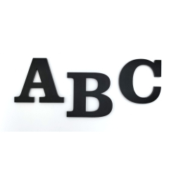 Bogstav til Husnummer ANTIK i Mat Sort - mini A-