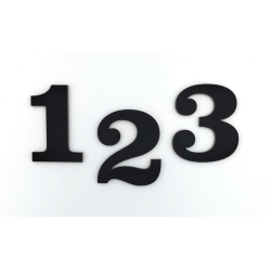 Husnummer ANTIK, Mat Sort, 10-30cm