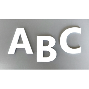 Bogstav til Husnummer MODERNE i Hvid - MINI A-