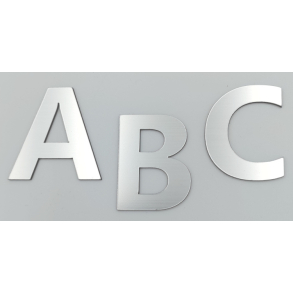 Bogstav til Husnummer MODERNE i brstet Aluminiums look A-