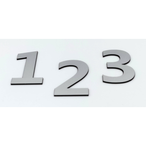 Husnummer MODERNE Aluminium look - MINI