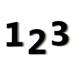 Husnummer MODERNE Blank Sort