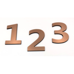 Husnummer MODERNE, kobber look, 10-30cm